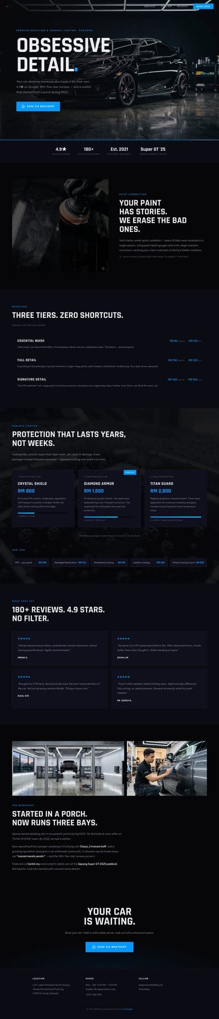 Apex Auto mobile website design by Kraf Digital