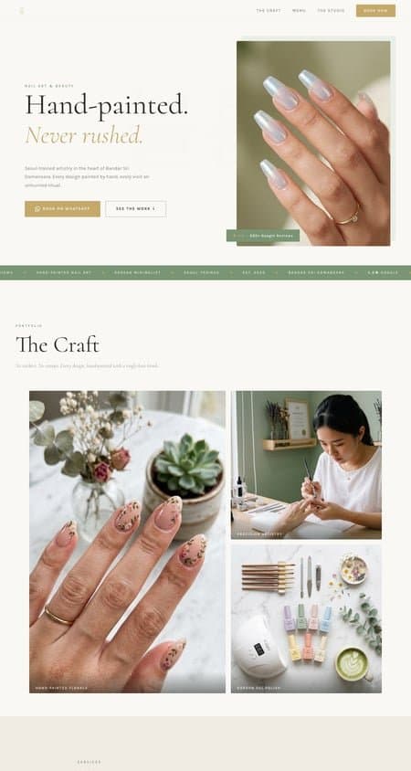Bloom Studio mobile website design by Kraf Digital