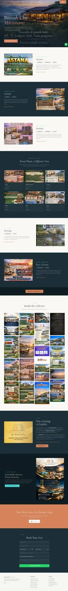 Rumah Che Matsunami homestay website by Kraf Digital